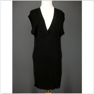 BCBG MAXAZRIA Sweater Dress L Black Sparkle Tunic